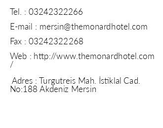 The Monard Hotel iletiim bilgileri